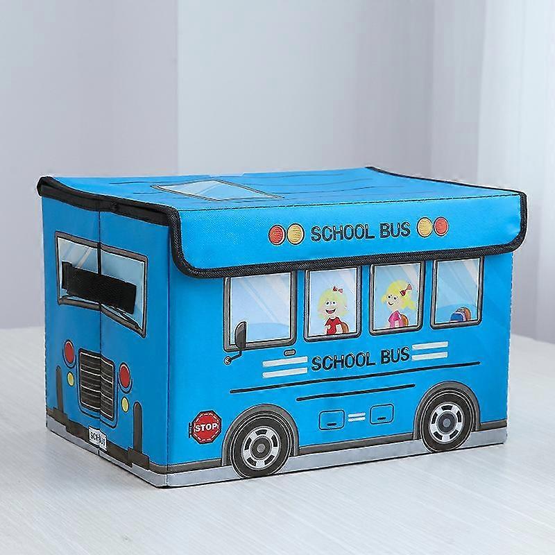 Storage Canvas with Flip-Top Lid for Children Room - Kids Collapsible Storage Trunk Toy Baskets Storage Bin for Home Organizatio