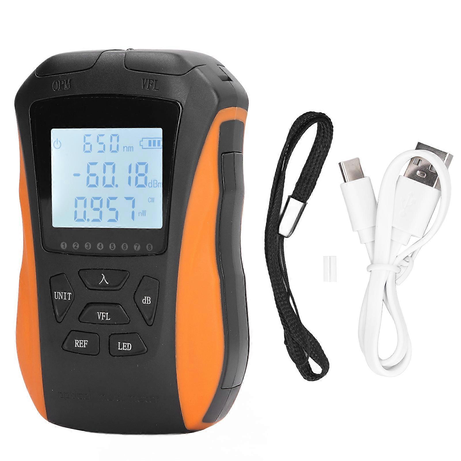 Optical Power Meter Multifunctional 4 in 1 Portable Fiber Light Power Meter Universal Interface Fiber Tester