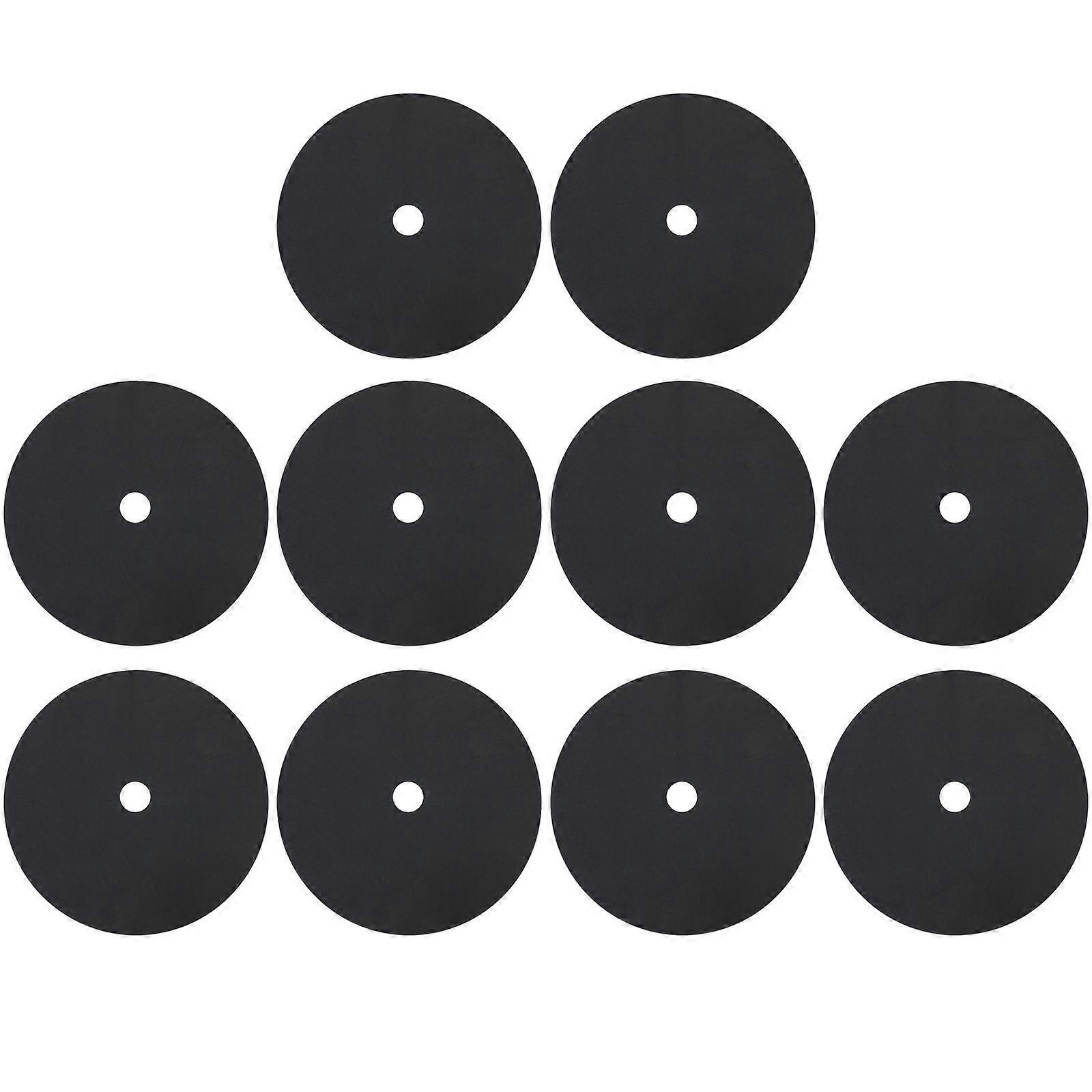 10pcs Weeding Cloth Non-Woven Gardening Biodegradable Weed Control Fabric Ground Cover Agriculture Orchard Weeding Cloth (Black, the Diameter of the O