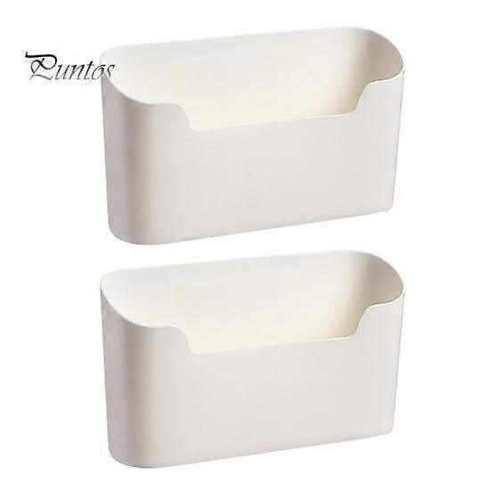 2Pcs Storage Box Wall-Mounted Kitchen Organiser Box Space-saving Storage Container for Home Bathroom