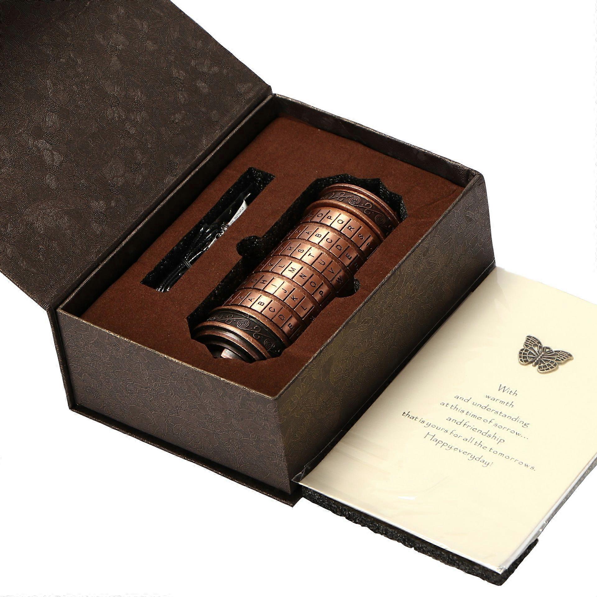 Cryptex Da Vinci Code Mini Cryptex Lock Puzzle Boxes with HiddenCopper