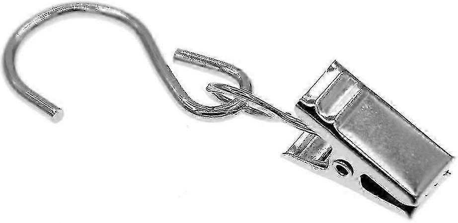 unique 40 Pack Metal Hanging Clips Hooks For Curtain And Awning String Lights Silver