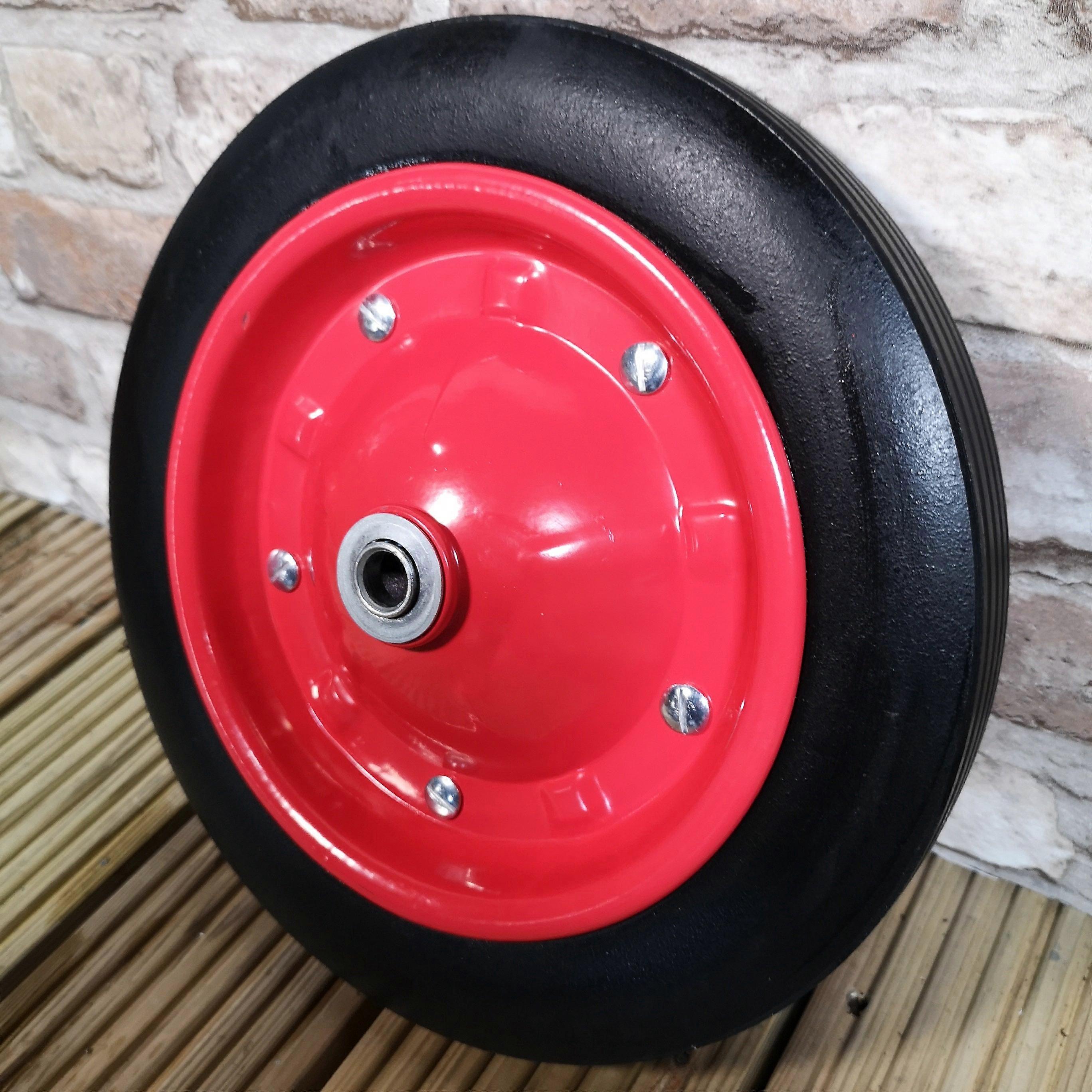 Replacement 13" X 3" Puncture Proof / Solid Wheelbarrow Wheel With Axle