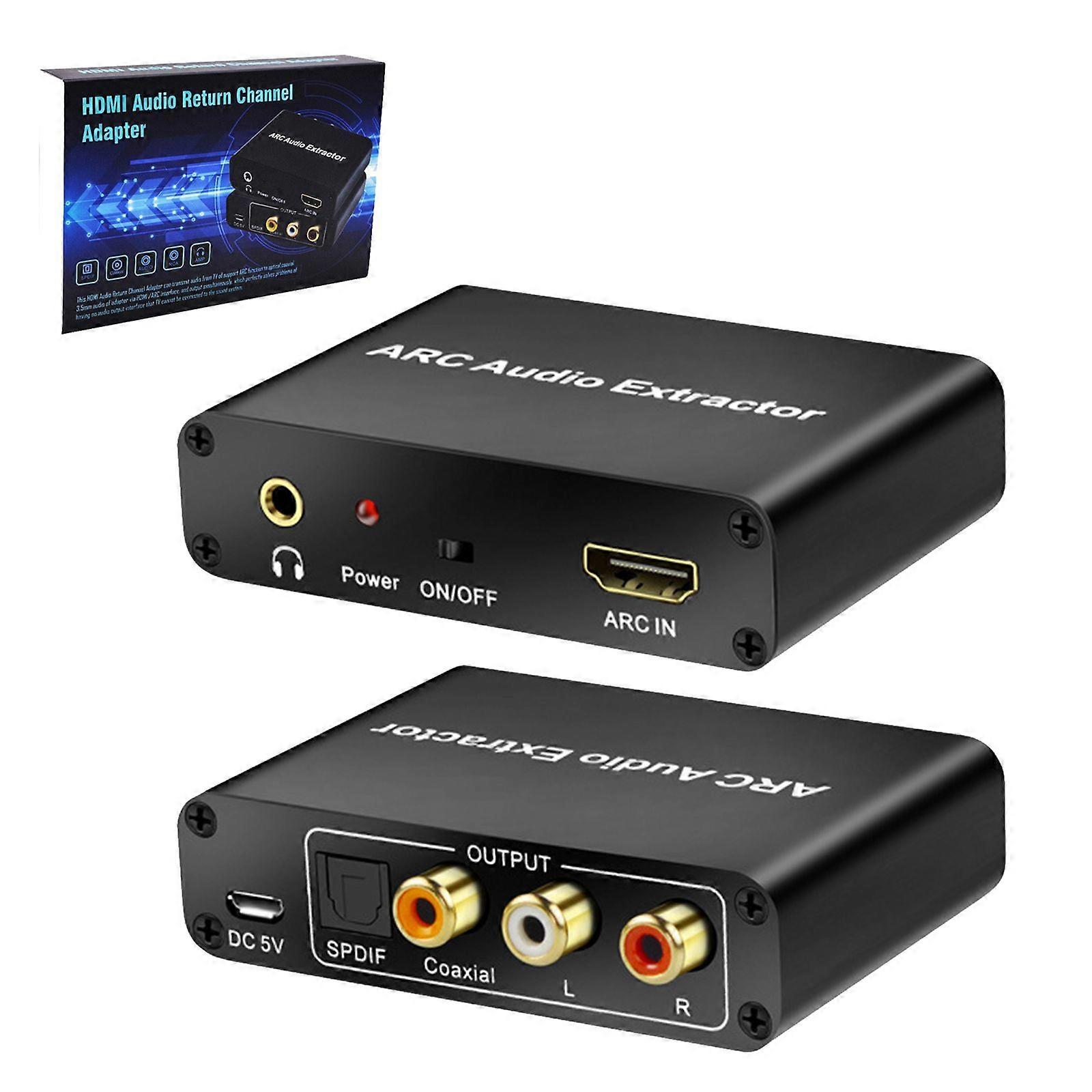 New Support SPDIF/RCA/3.5mm Stereo ARC 3.5mm Converter Adapter Audio ExtractorIv