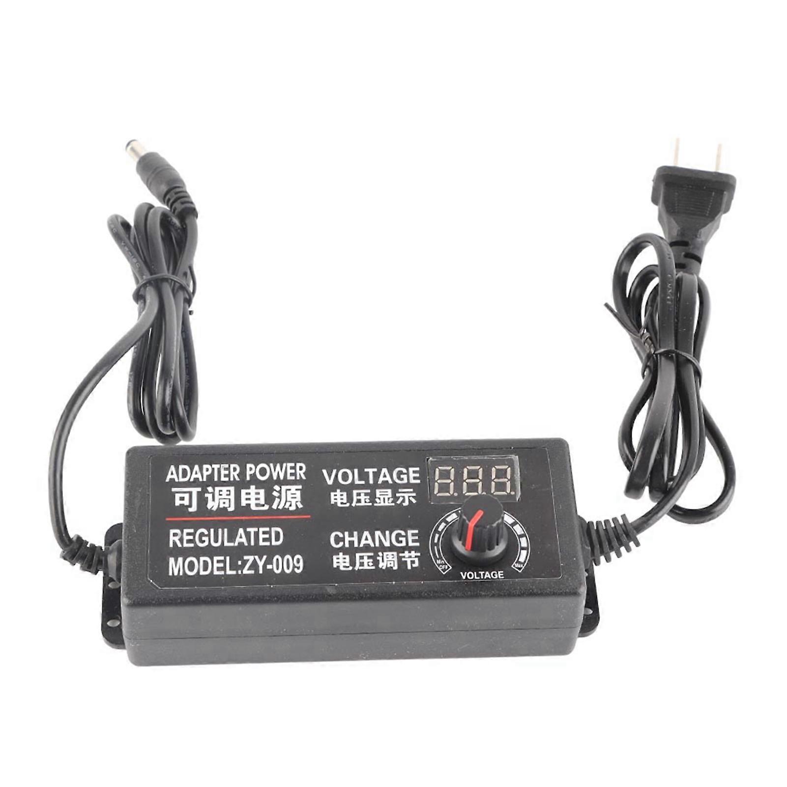 Adjustable Power Adapter Variable Voltage Charger Supply DC 3V‑12V ,AC100‑240V,US Plug