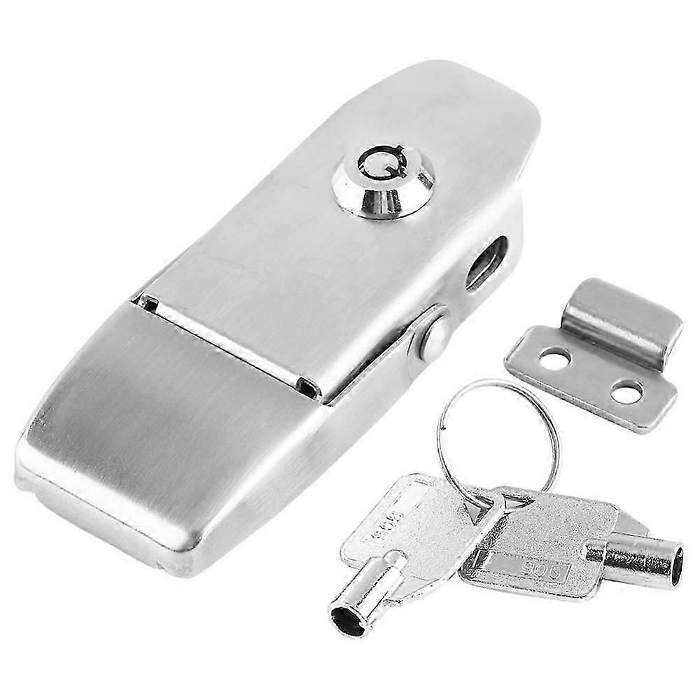 Stainless Steel Spring Toggle Latch Toggle Hasp Clamp Cabinet Locking Tool Hardware With Two Keys 94 x 36 x 18mm