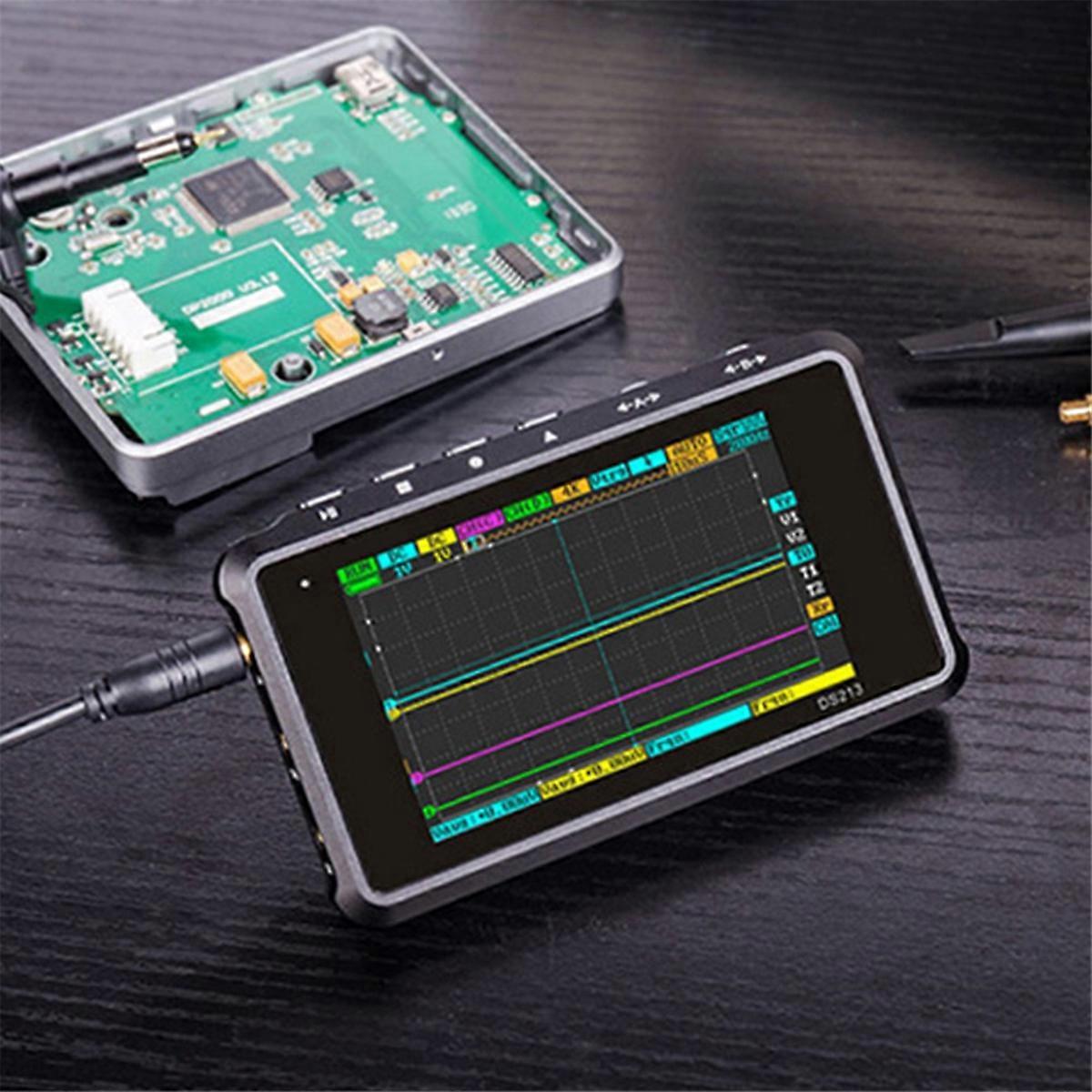 DS213 Mini Digital Oscilloscope 100M Sa/S 15MHz 4 Channel Pocket Oscilloscope USB Oscilloscopio Mul