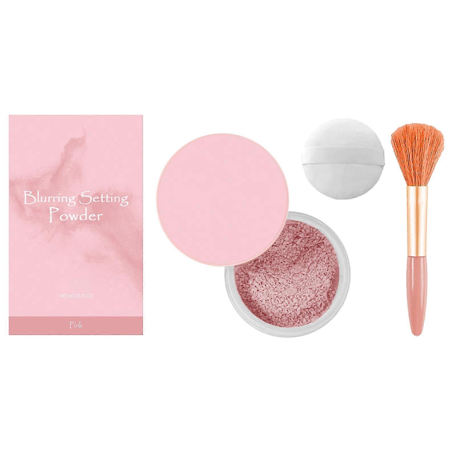 Blurring Setting Powder with Brush Oil Control Setting Powder Finishing Powder Wet and Dry Setting Powder Easy to Apply PK