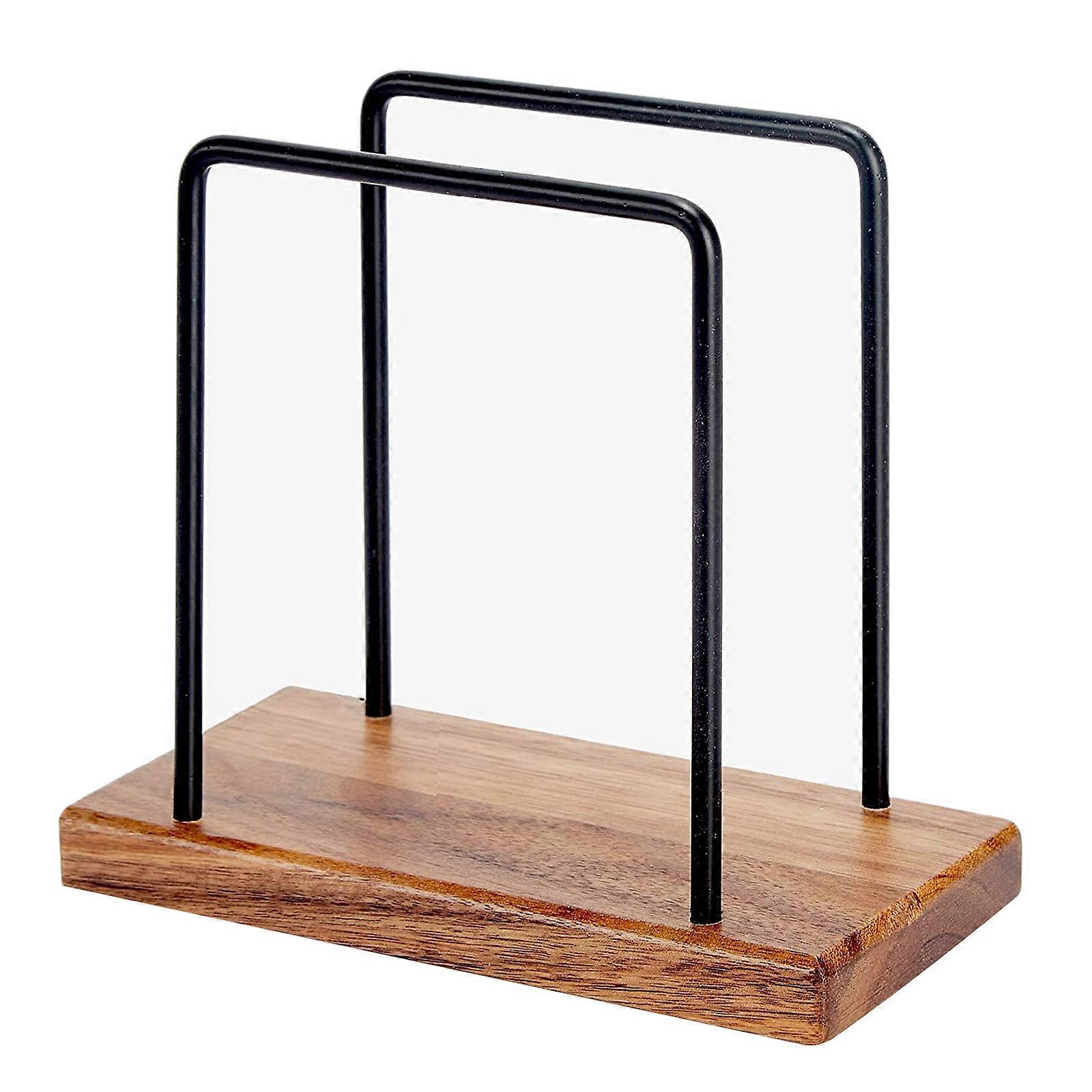 Decorative Wooden Iron Paper Towel Holder Practical and Durable Wooden Iron Towel Stand Practical Iron Tissue Container