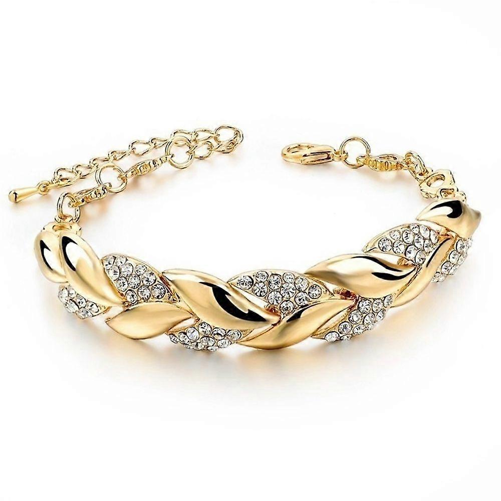 יוקרה עיצוב ליידי עלה צמיד לנשים אופנה תכשיטי חתונה מעולה גברת זירקון צמיד רומנטי יום האהבה מתנה