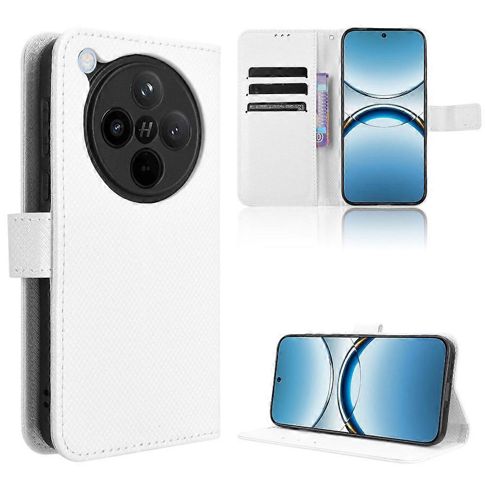 Étui de téléphone en cuir à texture diamant