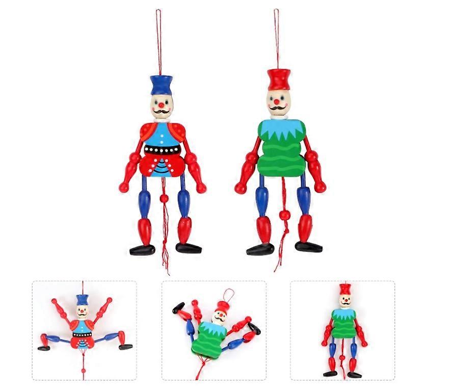 Wood King And Soldier, Marionette Pull String Puppet For Party Decorations, Fine Workmanship And Good Texture, Unique Artistic Appeal In Mini