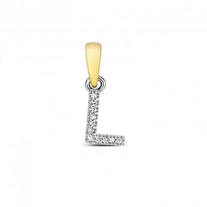 Diamantschmuck 9ct Gold Diamant Initiale L Anhänger PD181/L
