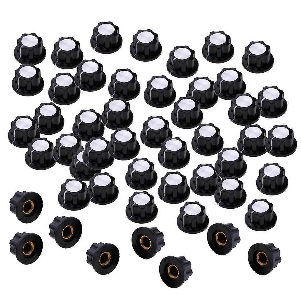 50pcs Rotary Control Knob Caps with Upper Potentiometer