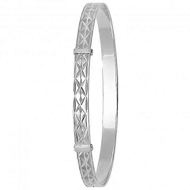Acotis Silver Bangle Round Dia Cut Expandable G4163