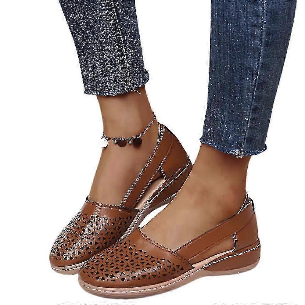 Lady Boty Wedges Hollow Out Sandály Casual Pohodlné Slip On Boty