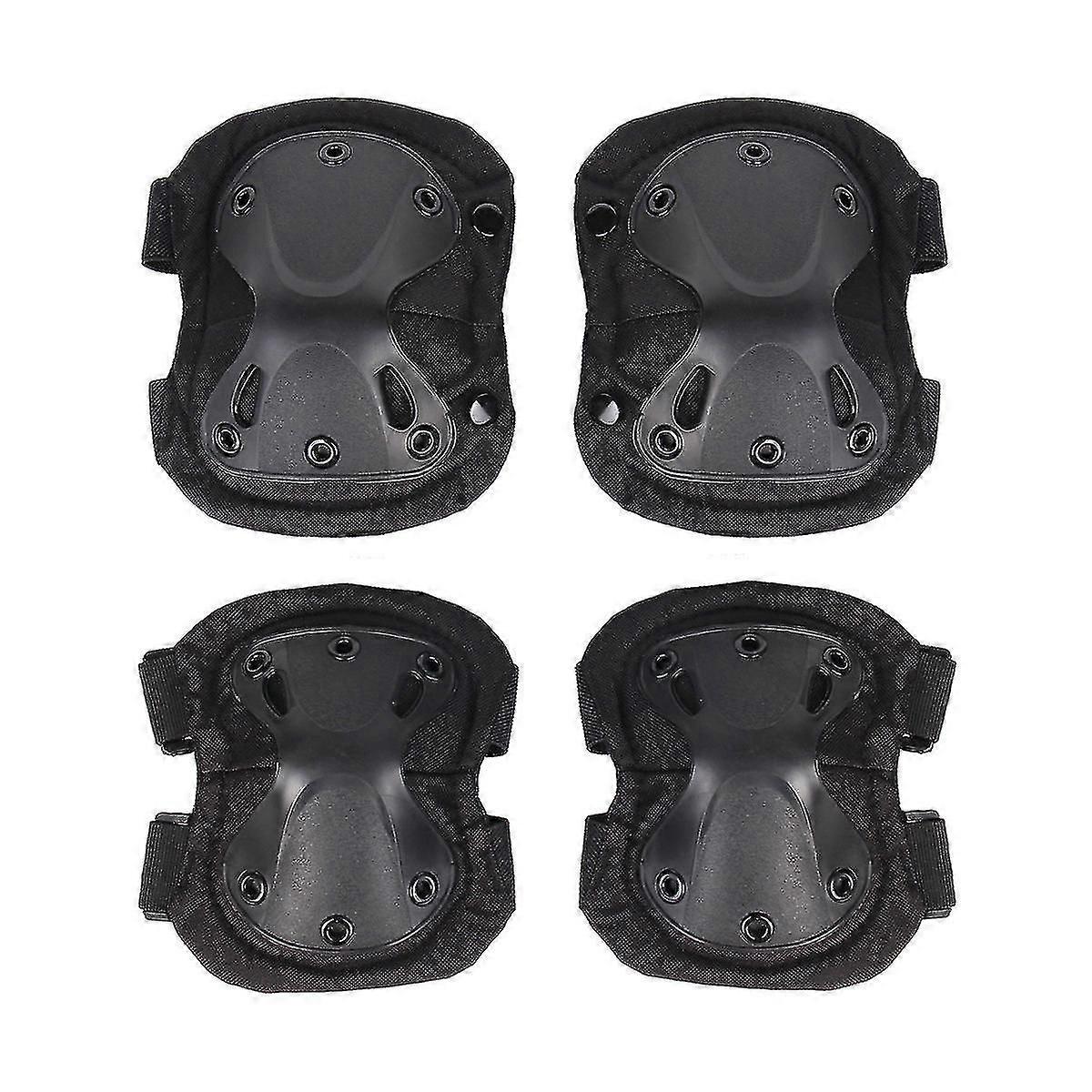 Coderas tácticas de rodilla Set Caza paintball anti-impacto Tiro Protector Rodilleras Soporte