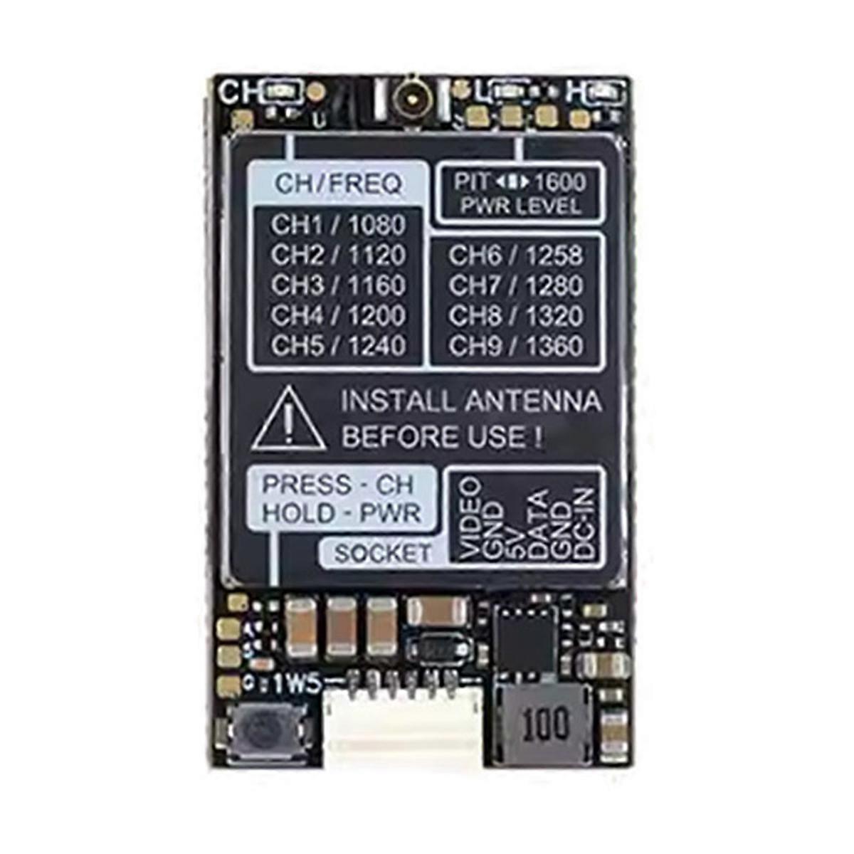1.2GHz 1.3GHz 1.6W VTX 9 Channel Audio Video FPV Transmitter