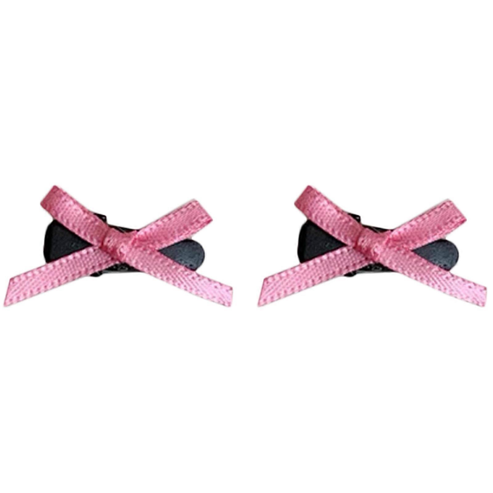 2PCS flätor mini bowknot hårklämma för heta tjejer band bowknot form hår barrträd för flickor tonåringar nyår gåva liten taohong