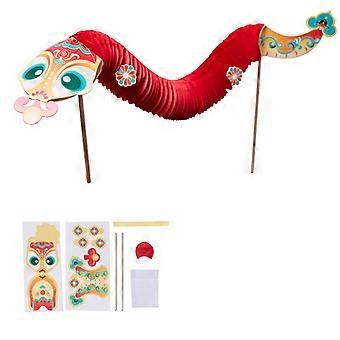 Chinese Snake Dance Paper Puppet Set for Kid Interactive Assembly Toy Set Fun 3D Paper Puppets Snake Dance Craft Supply  Style 5