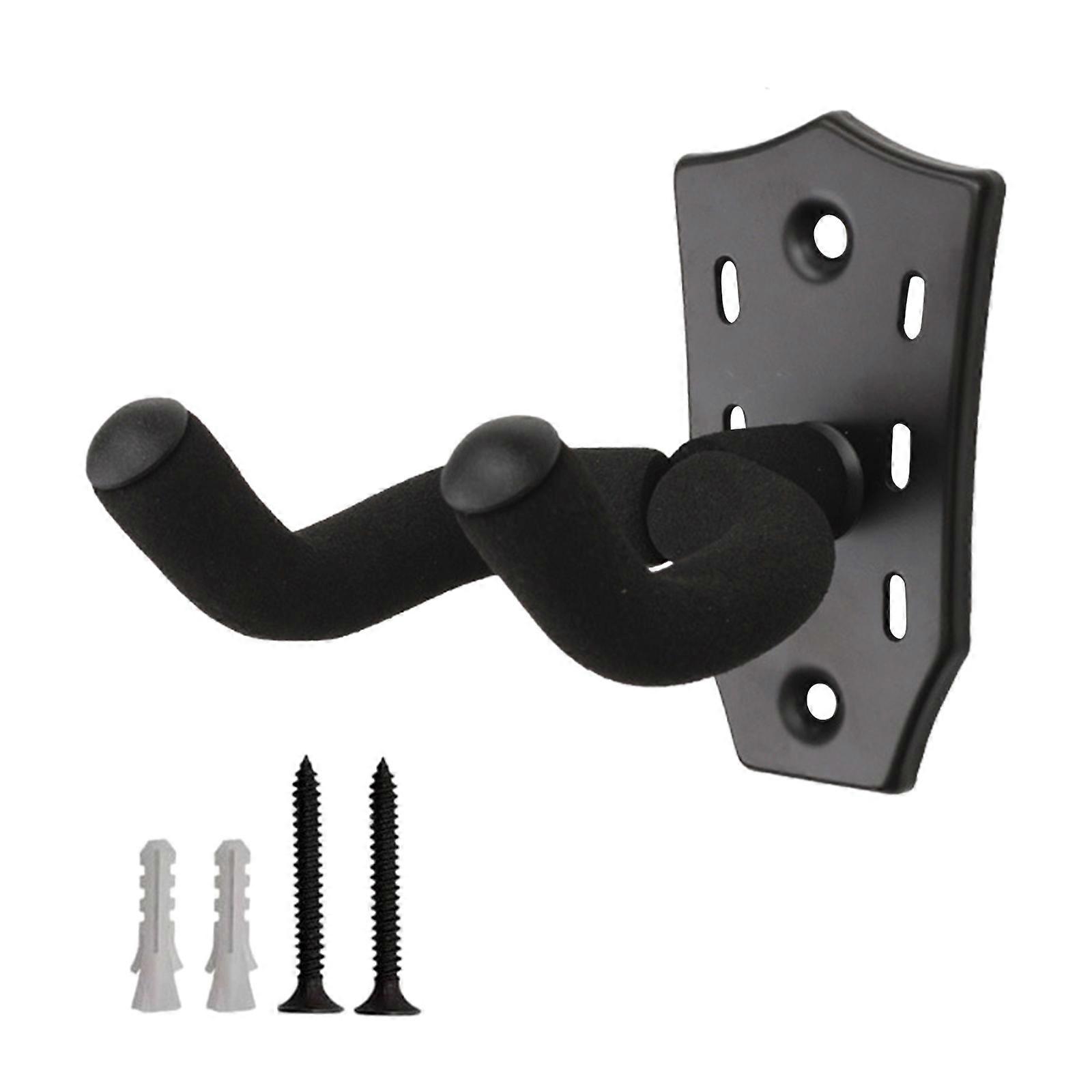 Gitarr Vägghängare Metall Gitarr Väggfäste med Skyddande Svamp Gitarr Halshållare Krok Stativ För Bas Violin Ukulele Svart