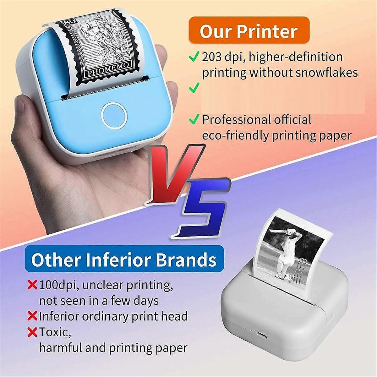 Portable Mini Thermal Label Printer Student Wrong Question Printer,B