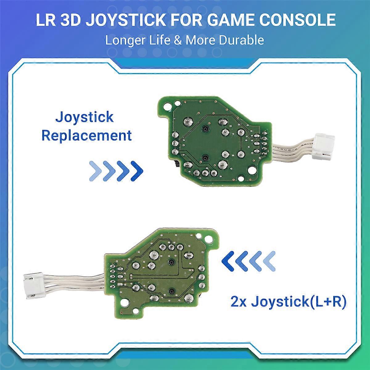 2PCS 3D Joystick with Wire for U PAD Game Console Joystick Left Right LR Joystick Module Game Repair