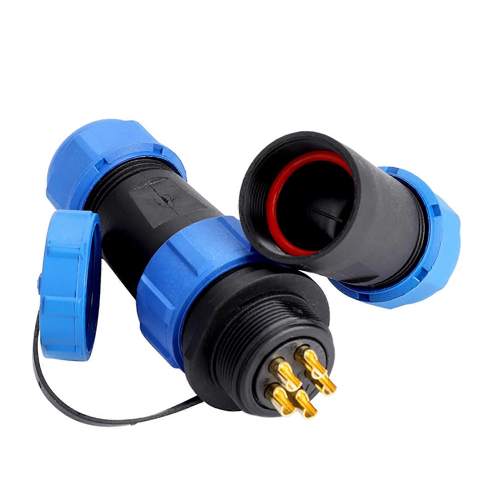SP21 IP68 5Pin Waterproof Plastic Aviation Plug Socket Cable in line Connector ( 5Pin)