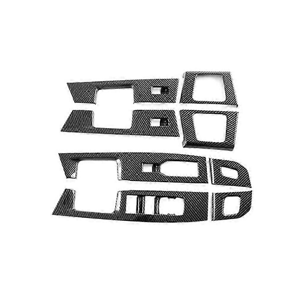 Car Carbon Fiber Window Glass Lift Button Trim Switch Cover Door Armrest Panel Sticker for 2022 202