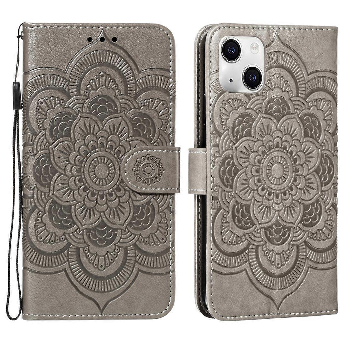 Mandala Embossing Pattern Horizontal Flip Leather Phone Case