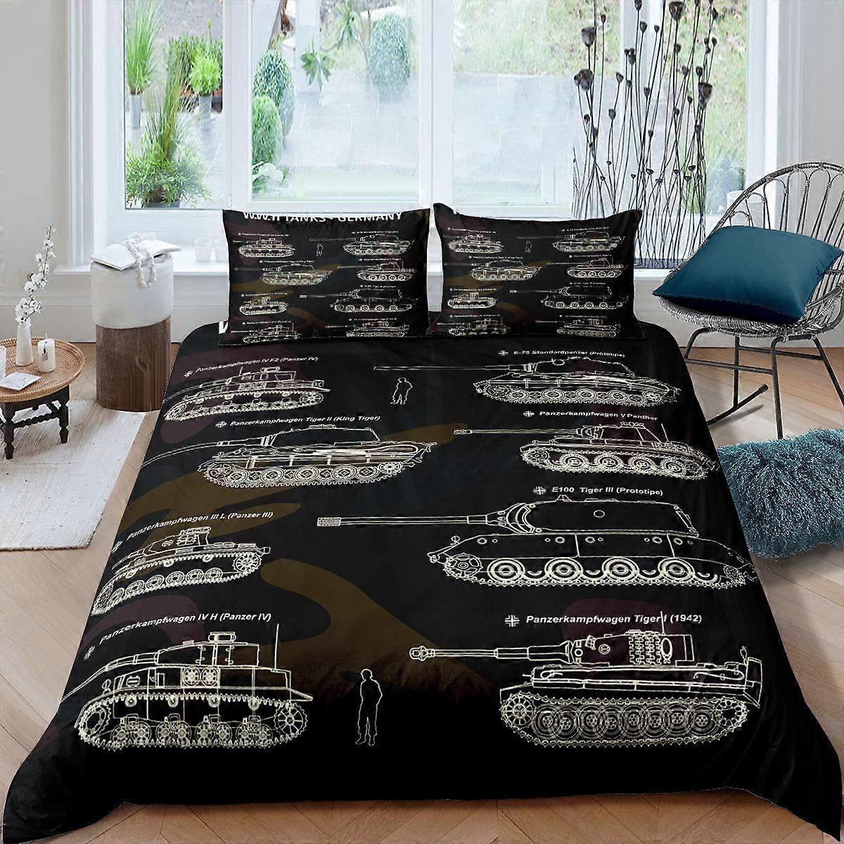 Camouflage Army Bedding Set for Kids Twin Size - 2 Pieces Decorative Comforter and Pillowcase for Boys