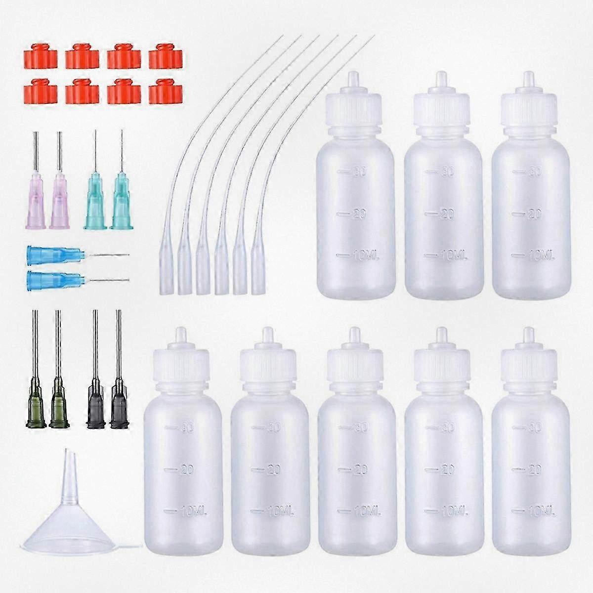 8-Piece Glue Applicator Bottles with Precision Tips, 30ml Capacity for Crafts, Art Projects, and Painting