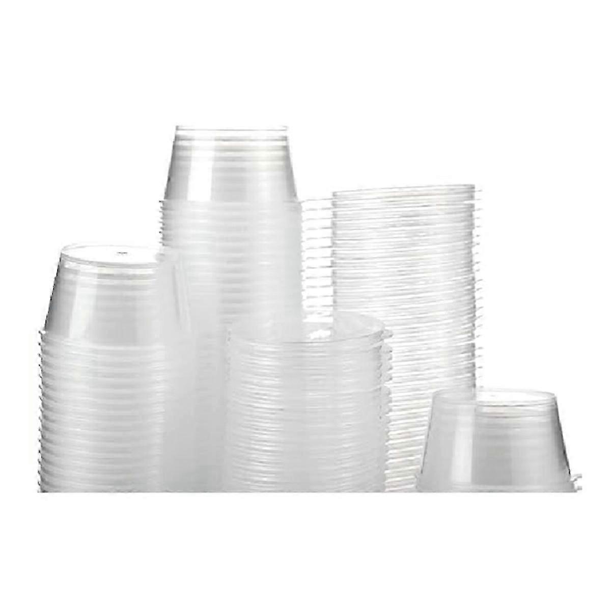 200 Sets Plastic   Portion Cups with Lids 40Ml Airtight Souffle Cups Condiment Containers S