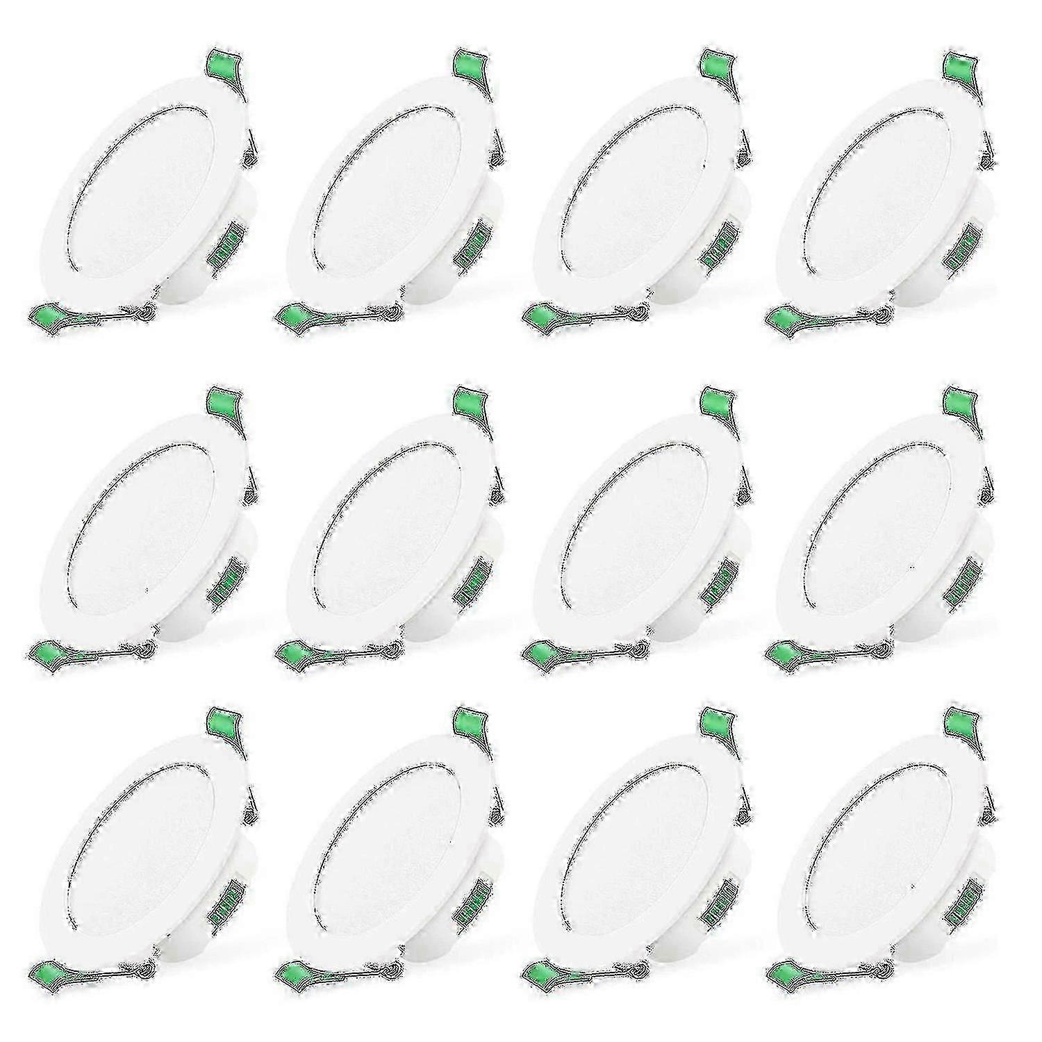 12pcs 7w White Led Downlight Recessed Ceiling Lights Slim Spot Light