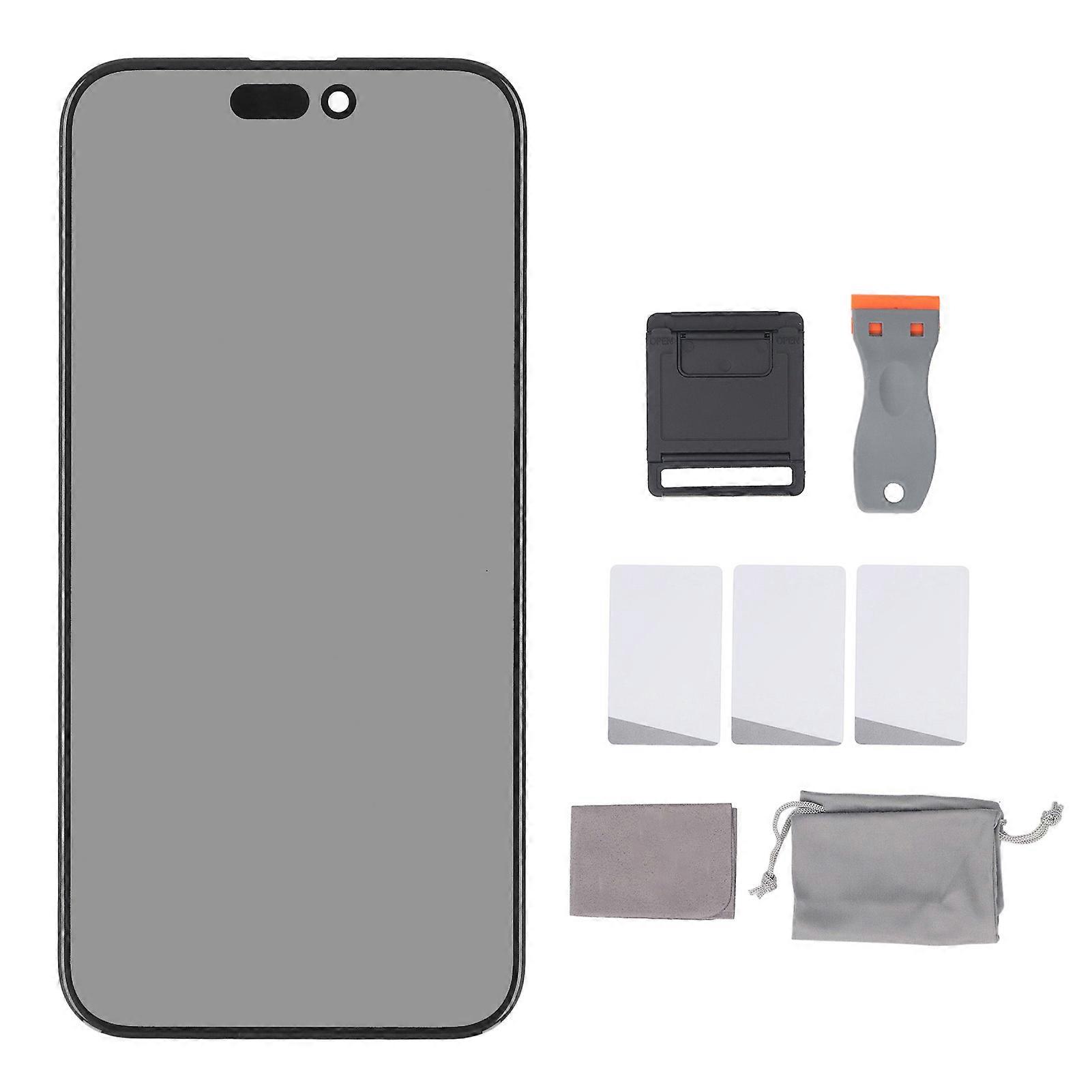 Front Outer With OCA Glue Front Outer Lens Glass Screen Replacement Repair Tool Kit for IOS 15 Plus