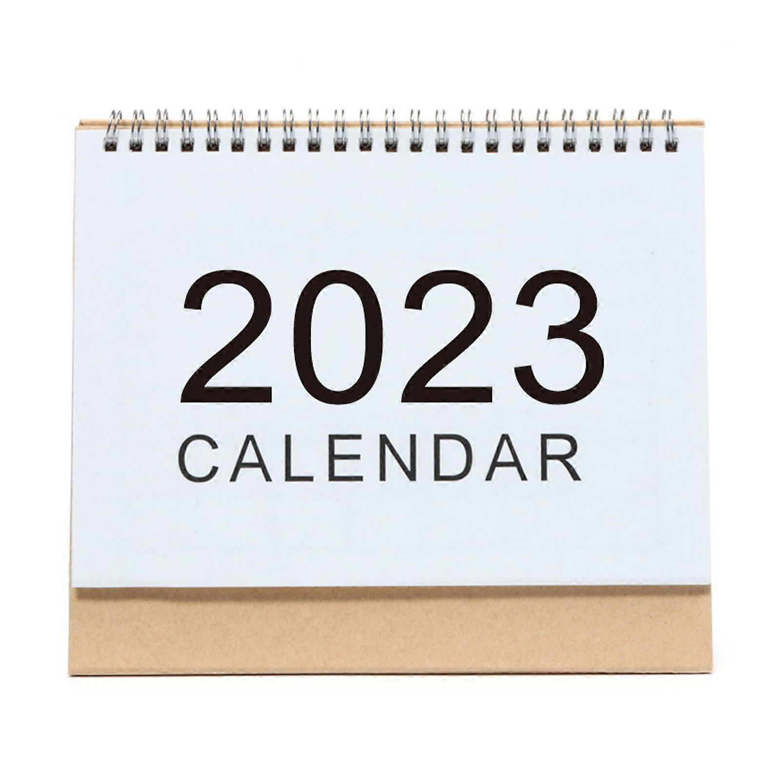 Foldable and Portable Calendars  Desk Calendar  Planner White Simple Design Plans Recording 12-month School Supplies Calendars