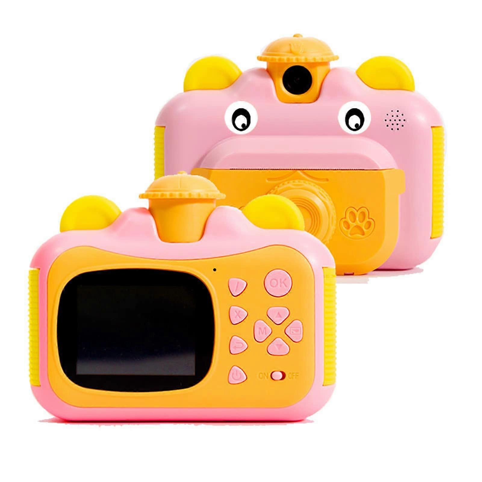Kids Camera Instant Print Camera for 1080P HD Video Intelligent Photo Shooting Digital Camera Sports Toy for (Color:B)