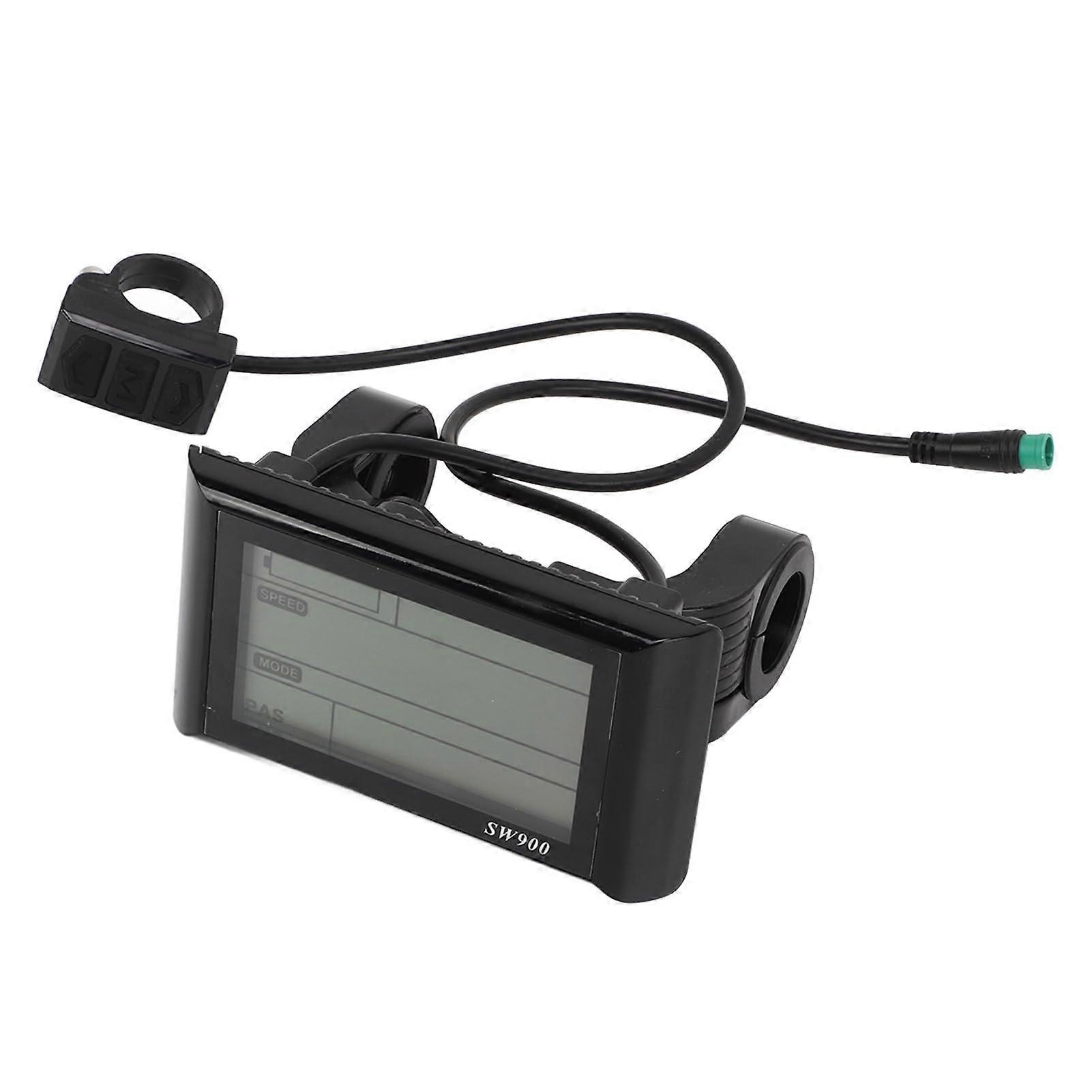 SW900 LCD Meter, 5 Pin Electric Bike Panel with Battery Display, ABS Material, 36V, for Electric