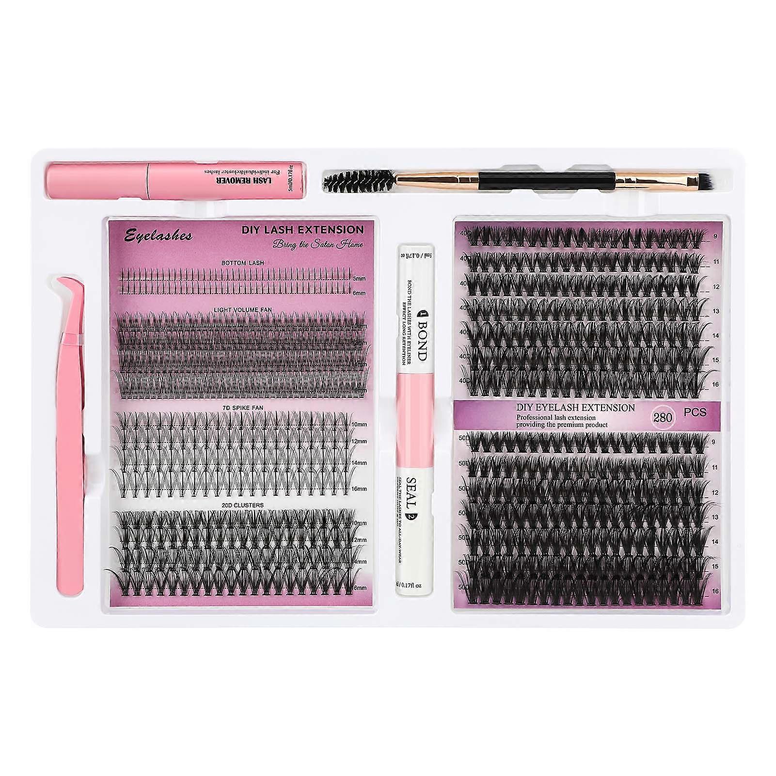 Natural Bottom Eyelashes Kit 5-16mm Lash Clusters Extensions
