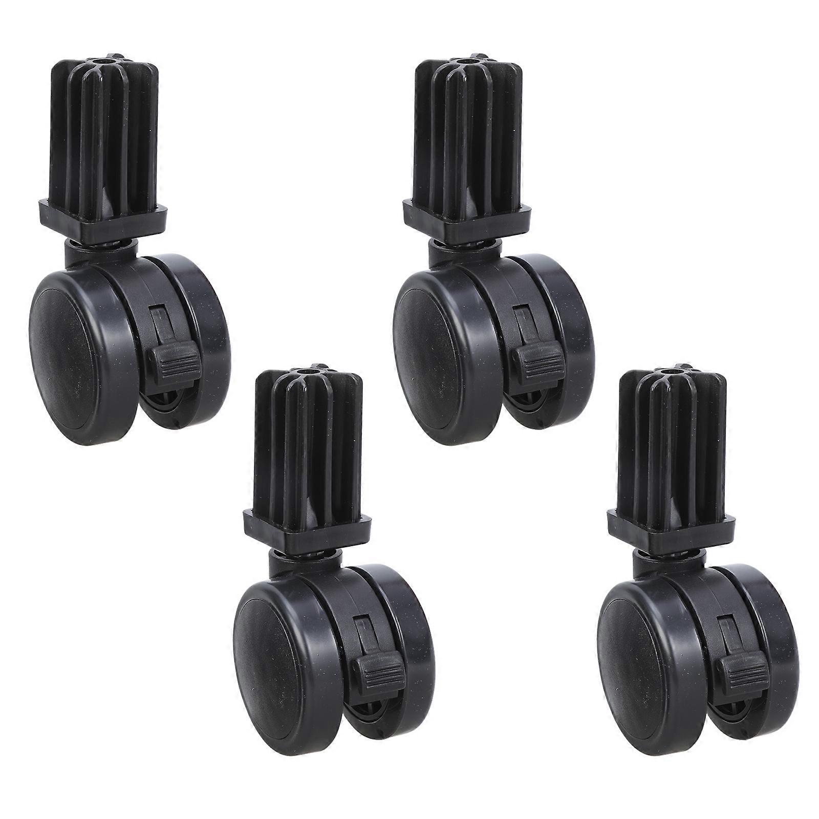 2/4 Pack Grill Caster Wheels Locking Swivel Caster Replacement Grill Part Plastic Texture Perfect for Enhancing Mobility
