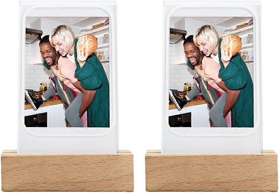 (2 Pieces) Mini 12 Glowing table Picture Frame For Instax Mini 12/11/SE/99/90/9/8/EVO Instant Camera and Polaroid 2.15x3.4 Inches Film photo-Can Be Us