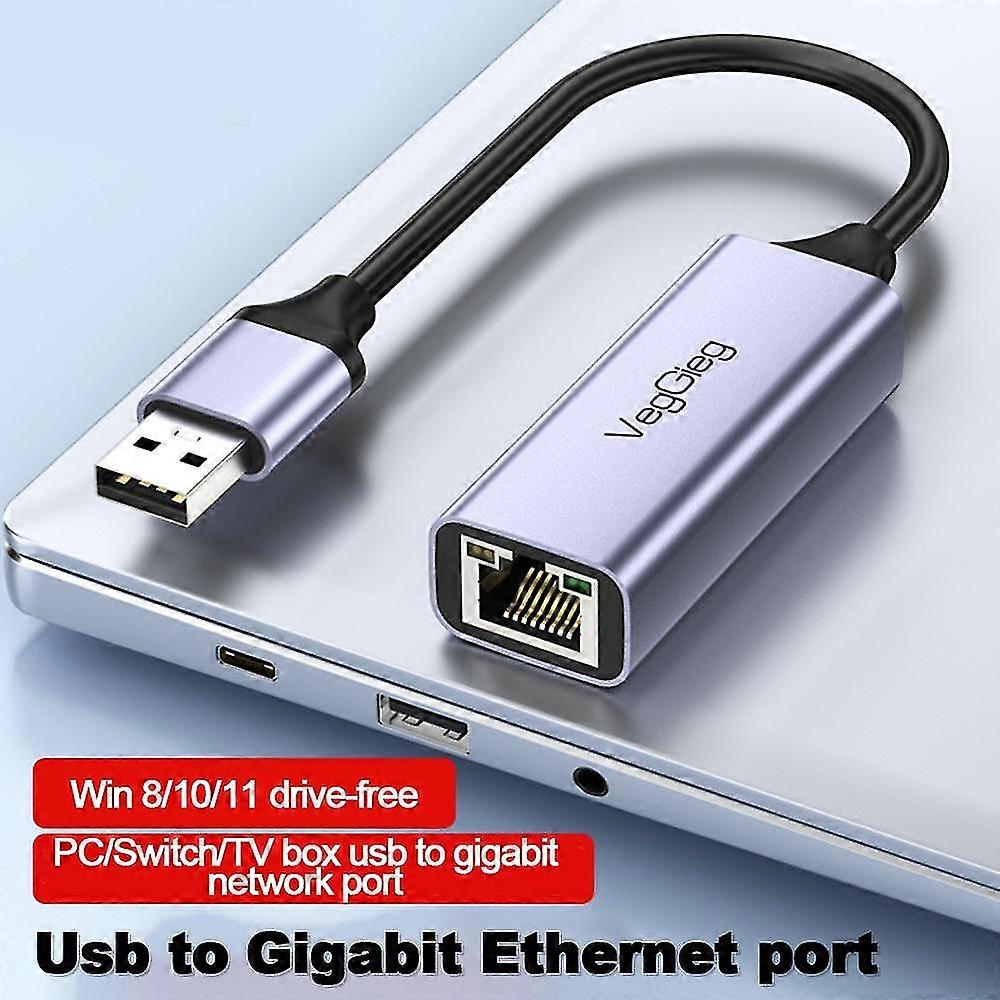 USB 3.0 100Mbps Network Card High Speed Gigabit Ethernet Adapter Type C USB to RJ45 Lan for Tablet PC Laptop Windows