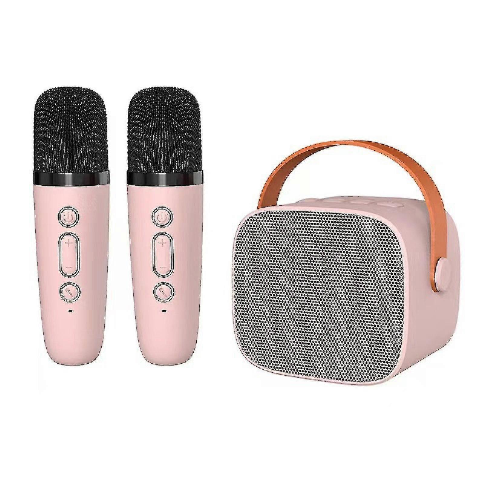 Mini Karaoke Machine, Portable Bluetooth Speaker, Karaoke Machine With 2 Wireless Microphones Portable Stereo Sound Karaoke For Kids Adults For Party,
