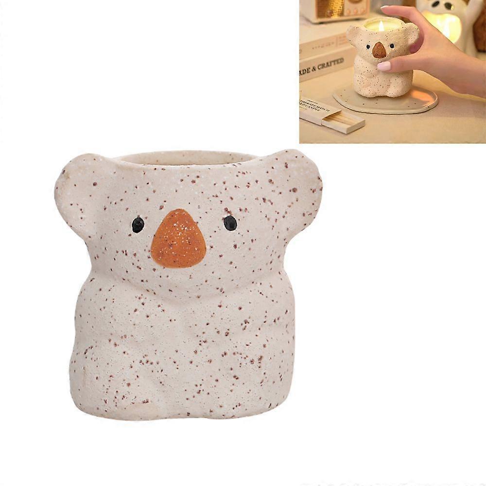 Resin Koala Scented Candle - Off-White - 1pc