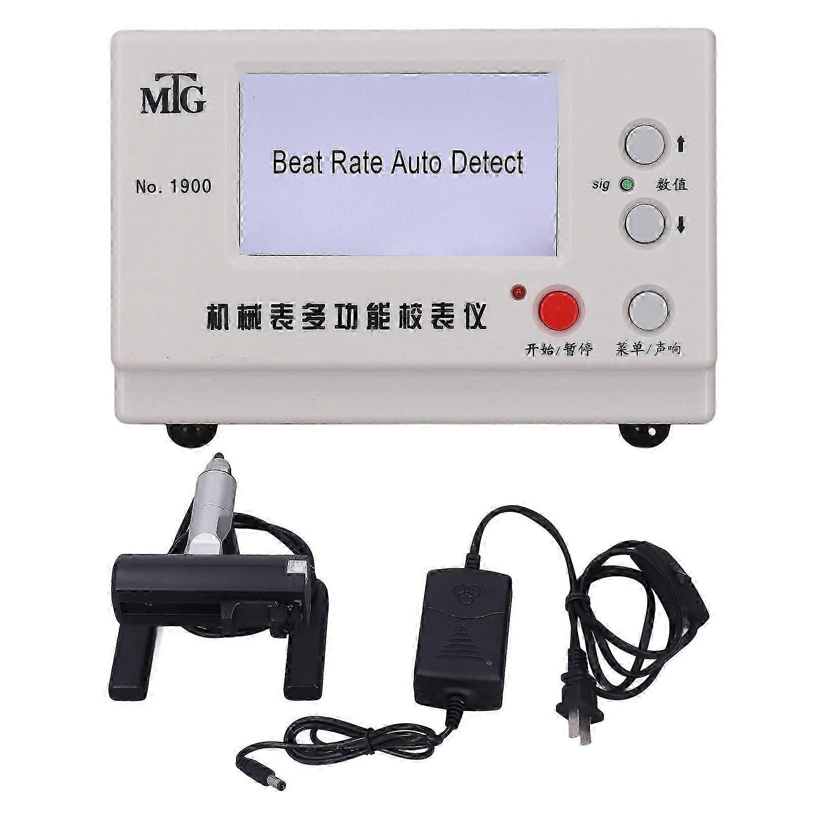 Watch Calibration Meter Multifunctional White Lcd Screen Watch Tester For Watchmaker 100240v