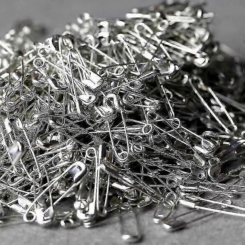 1000PCS -Safety Pins, Safety Pins Bulk Metal Silver Sewing Pins Clothing Clips Tool Decorative Safety Pins 2.2cm