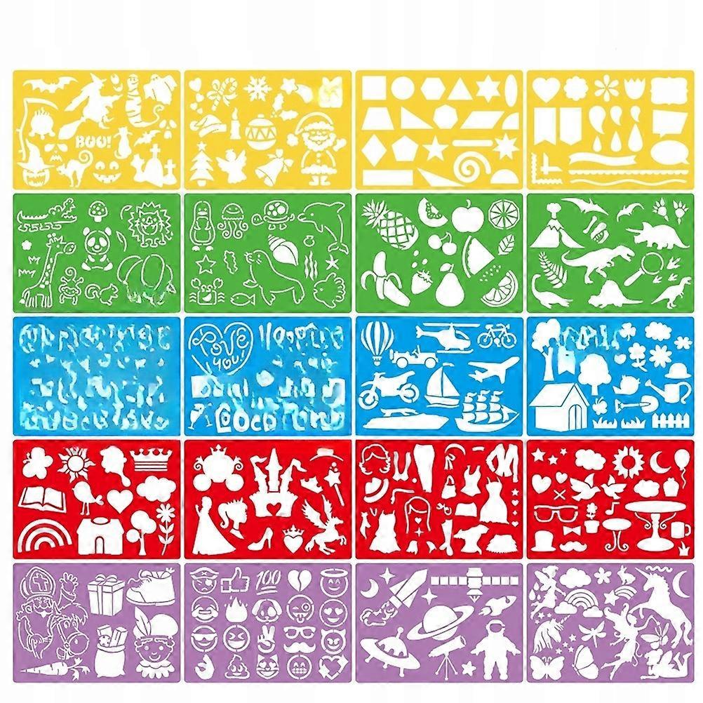 Stencils For Alphabet Scale Diy Journal 21x15cm 20 Pcs