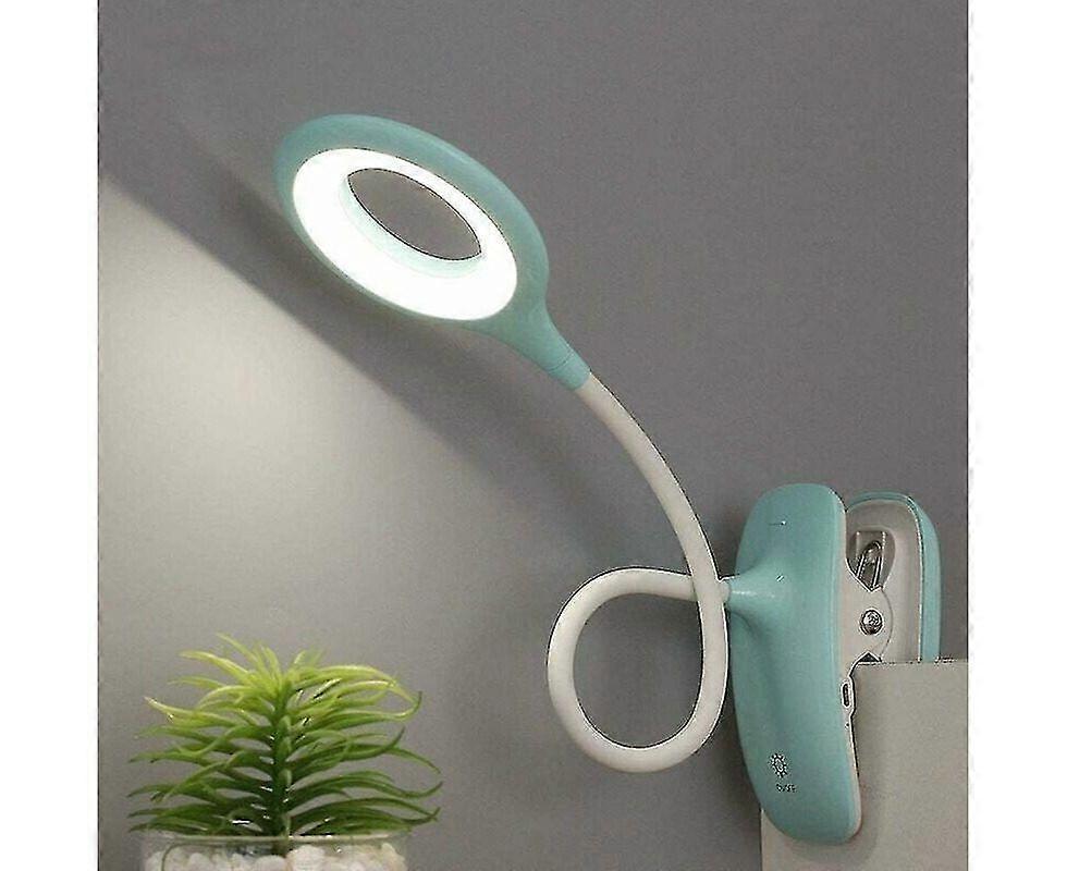 Dimmable Blue LED Clip-On Reading Lamp - Eye Protection, Adjustable Brightness, Energy Efficient Light