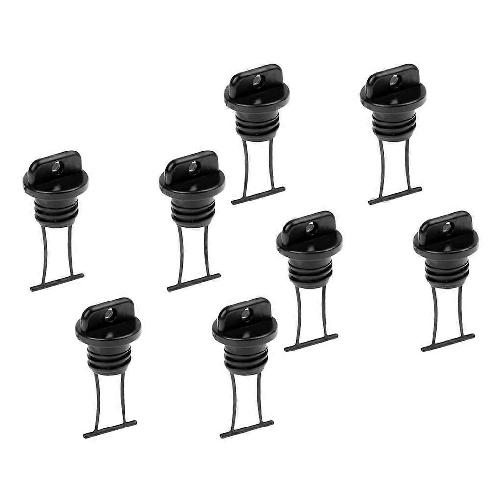 8Pack Black Drain Plugs Hull Thread Plug Kayak Replacement 1.8cm Diameter