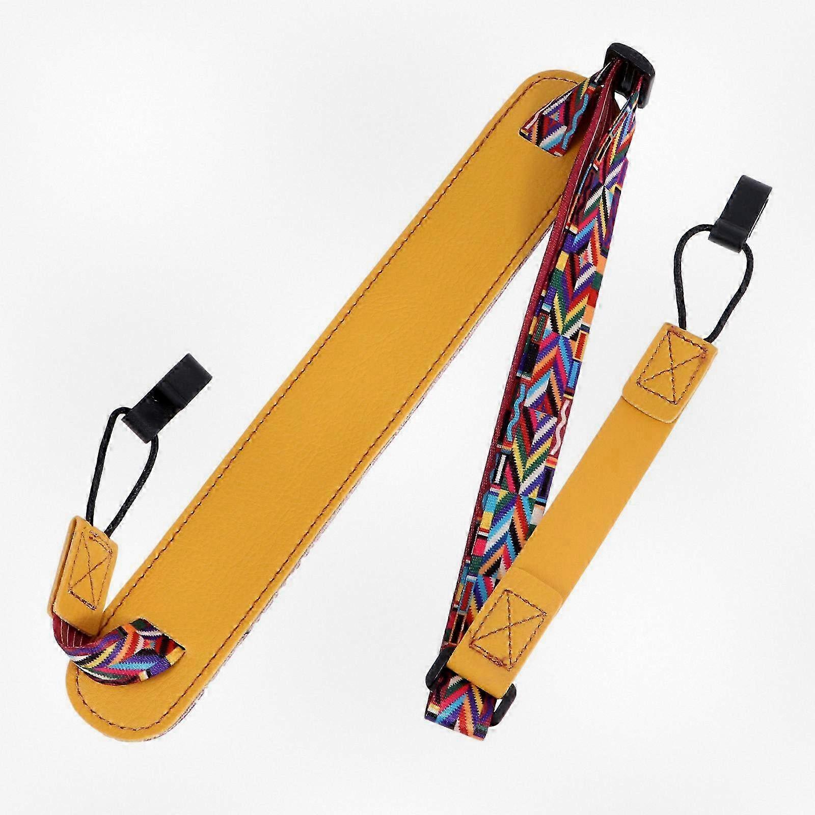 Adjustable No Drill Ukulele Shoulder Strap with Double J Hook for Enhanced Comfort and Support